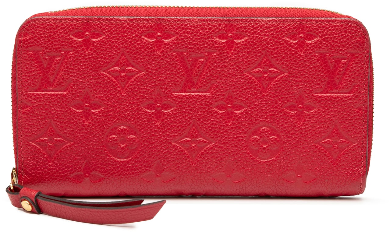 Louis Vuitton Monogram Empreinte Zippy Long Wallet Rood