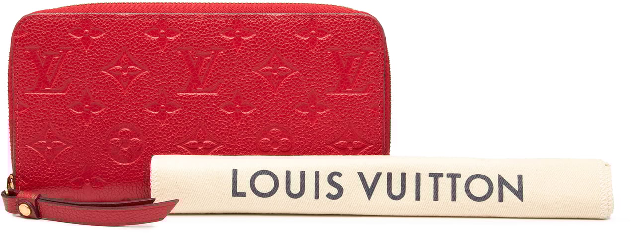 Louis Vuitton Monogram Empreinte Zippy Long Wallet Rood