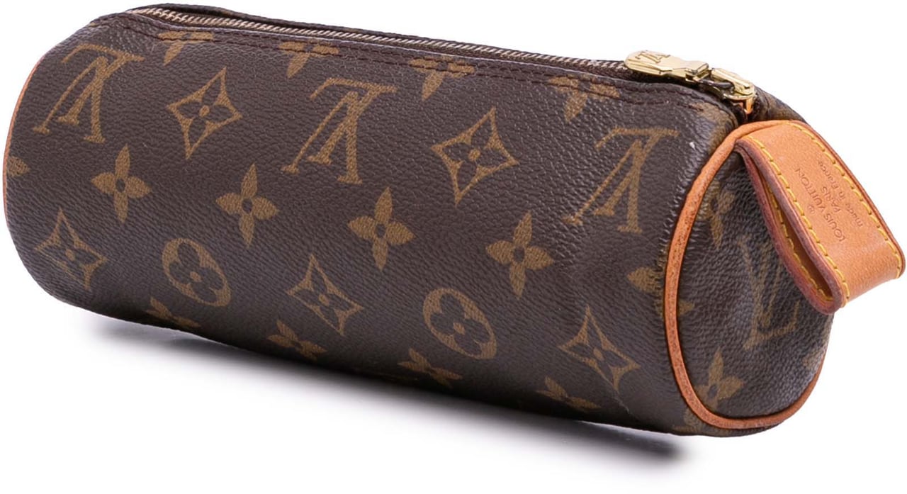 Louis Vuitton Monogram Trousse Ronde Pencil Case 20 Bruin