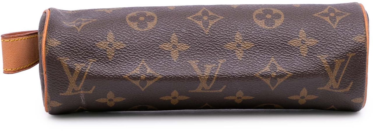 Louis Vuitton Monogram Trousse Ronde Pencil Case 20 Bruin