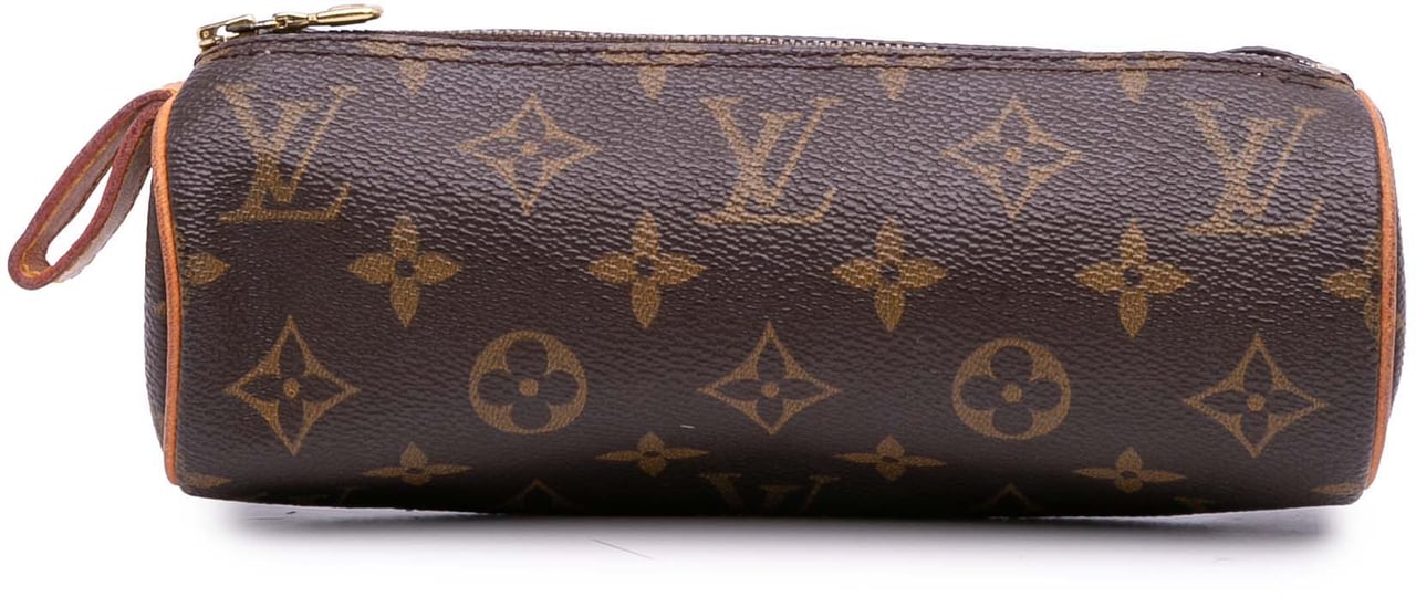 Louis Vuitton Monogram Trousse Ronde Pencil Case 20 Bruin
