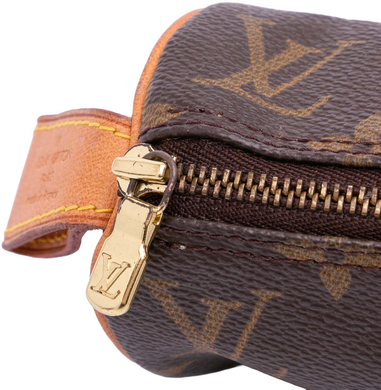 Louis Vuitton Monogram Trousse Ronde Pencil Case 20 Bruin