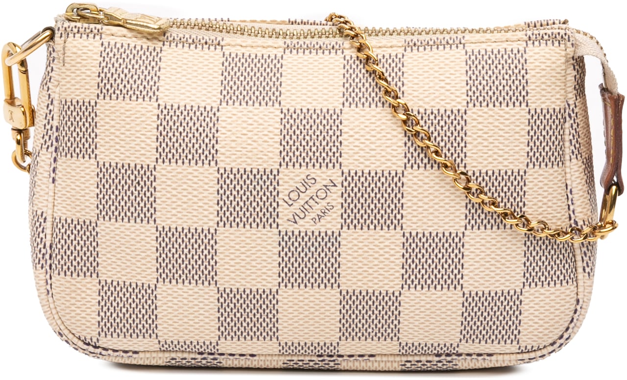Louis Vuitton Damier Azur Mini Pochette Accessoires Wit