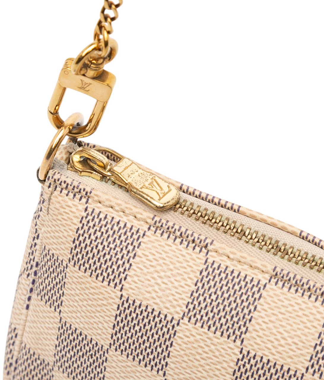 Louis Vuitton Damier Azur Mini Pochette Accessoires Wit