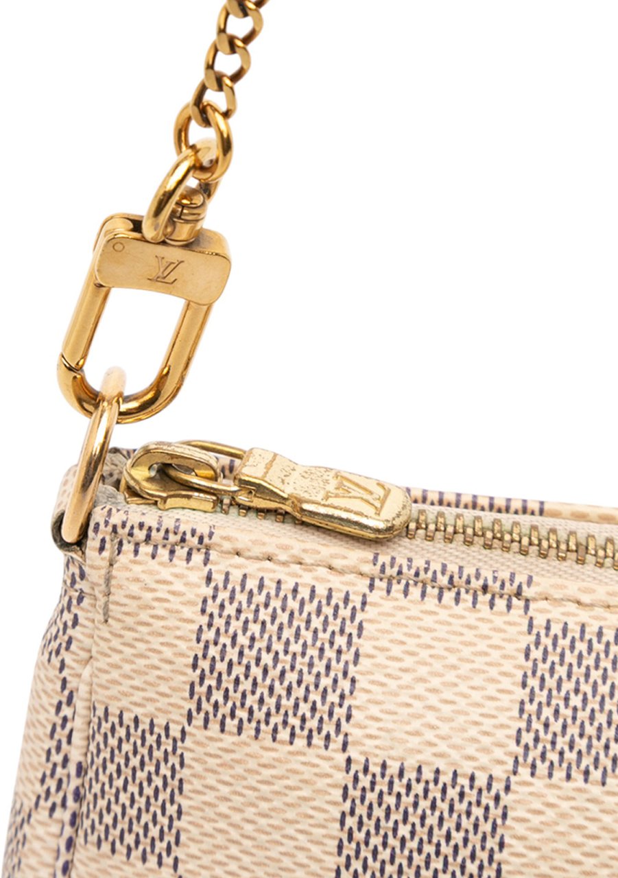 Louis Vuitton Damier Azur Mini Pochette Accessoires Wit