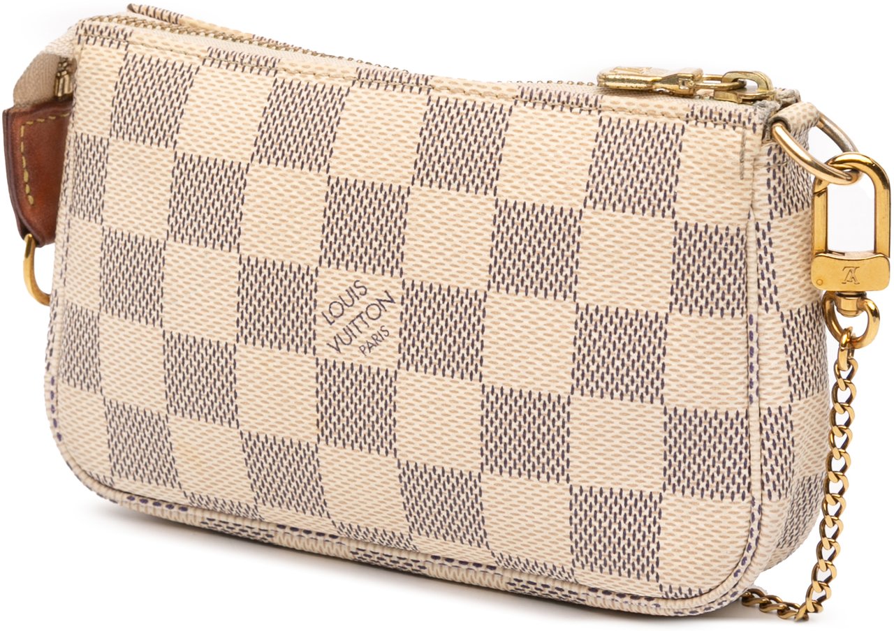 Louis Vuitton Damier Azur Mini Pochette Accessoires Wit