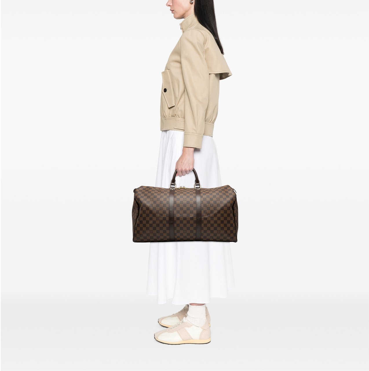 Louis Vuitton Damier Ebene Keepall 50 Bruin