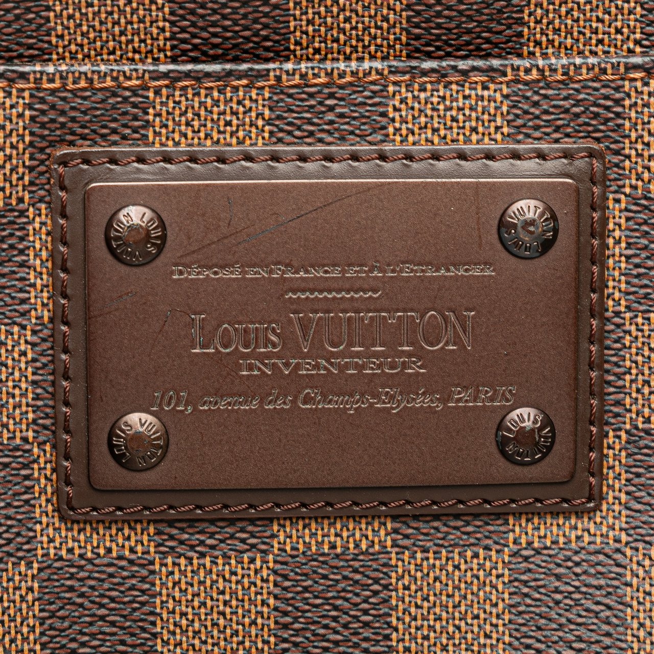 Louis Vuitton Damier Ebene Brooklyn Pochette Bruin