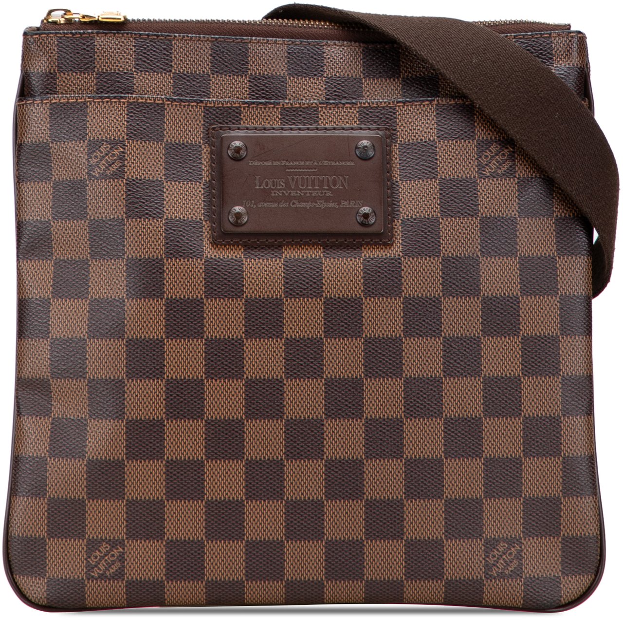 Louis Vuitton Damier Ebene Brooklyn Pochette Bruin