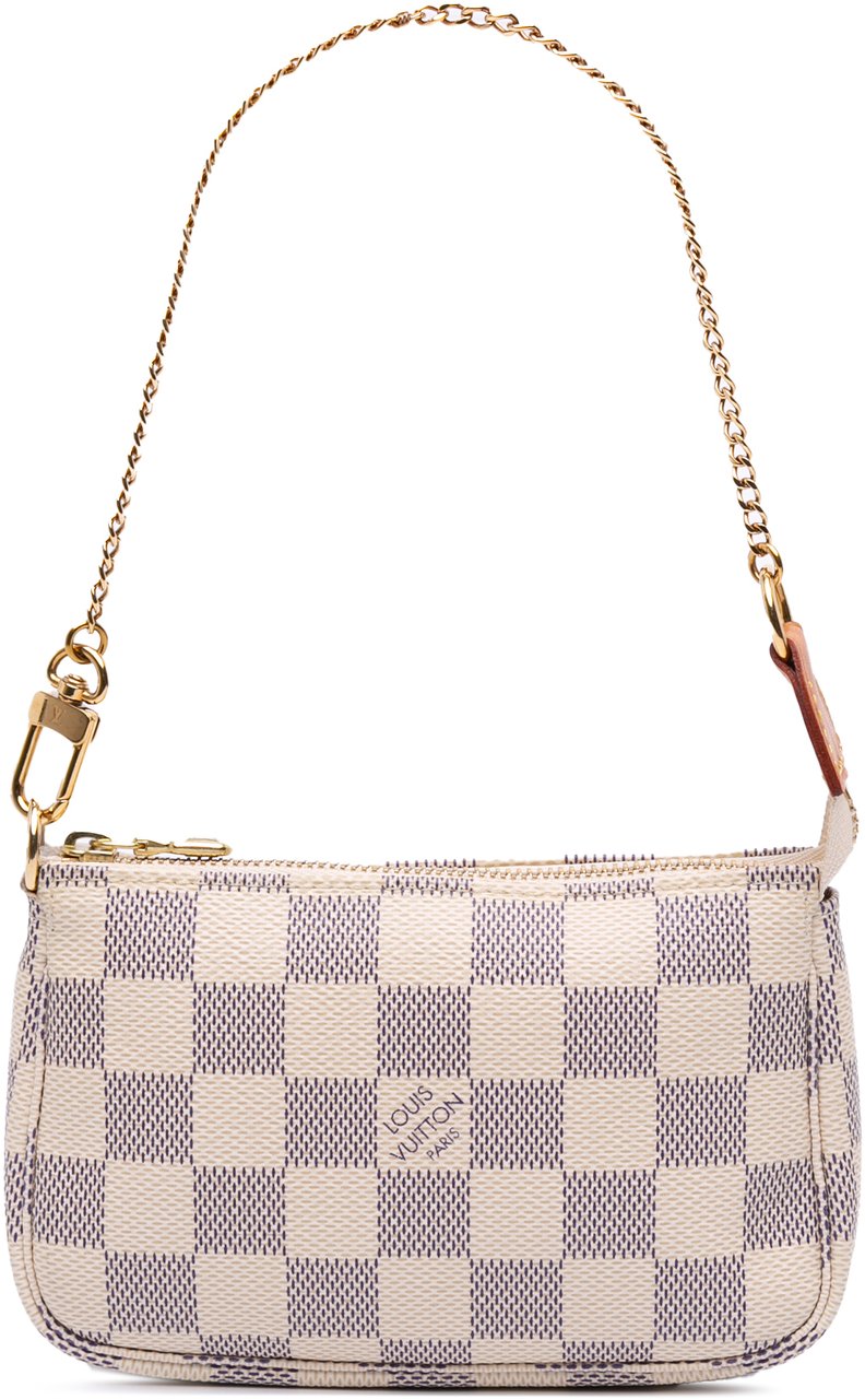 Louis Vuitton Damier Azur Mini Pochette Accessoires Wit