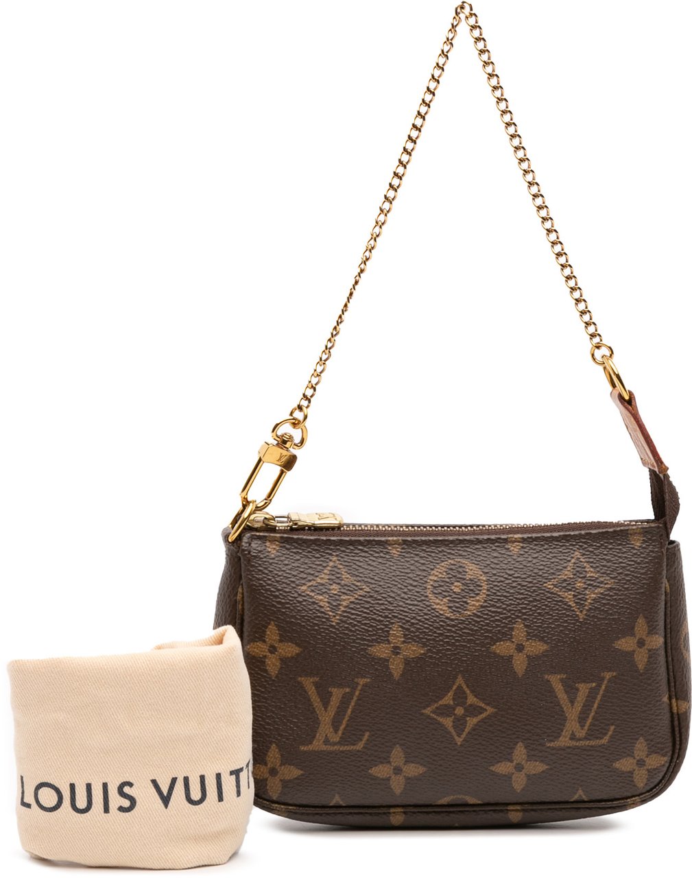 Louis Vuitton Monogram Mini Pochette Accessoires Bruin