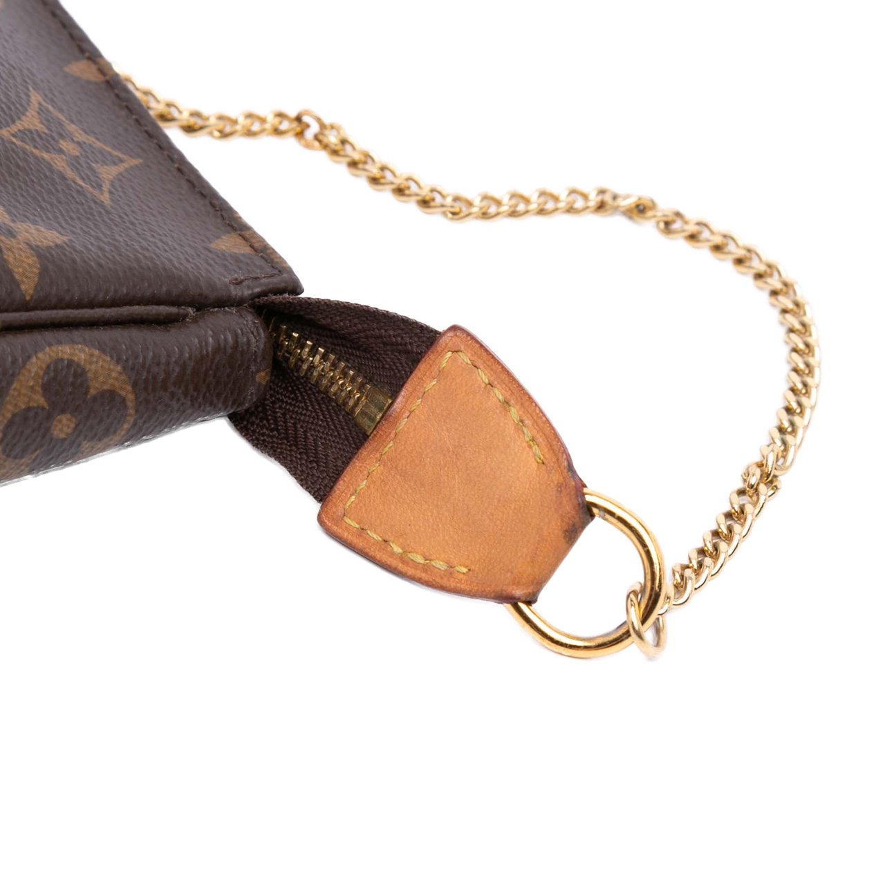Louis Vuitton Monogram Mini Pochette Accessoires Bruin