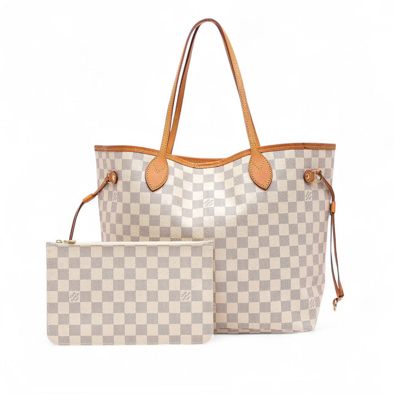 Louis Vuitton Damier Azur Neverfull MM Wit