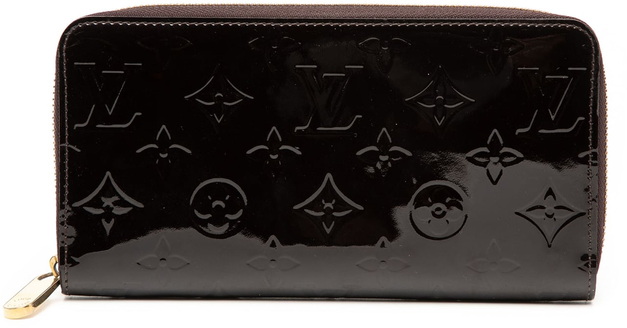 Louis Vuitton Monogram Vernis Zippy Long Wallet Paars