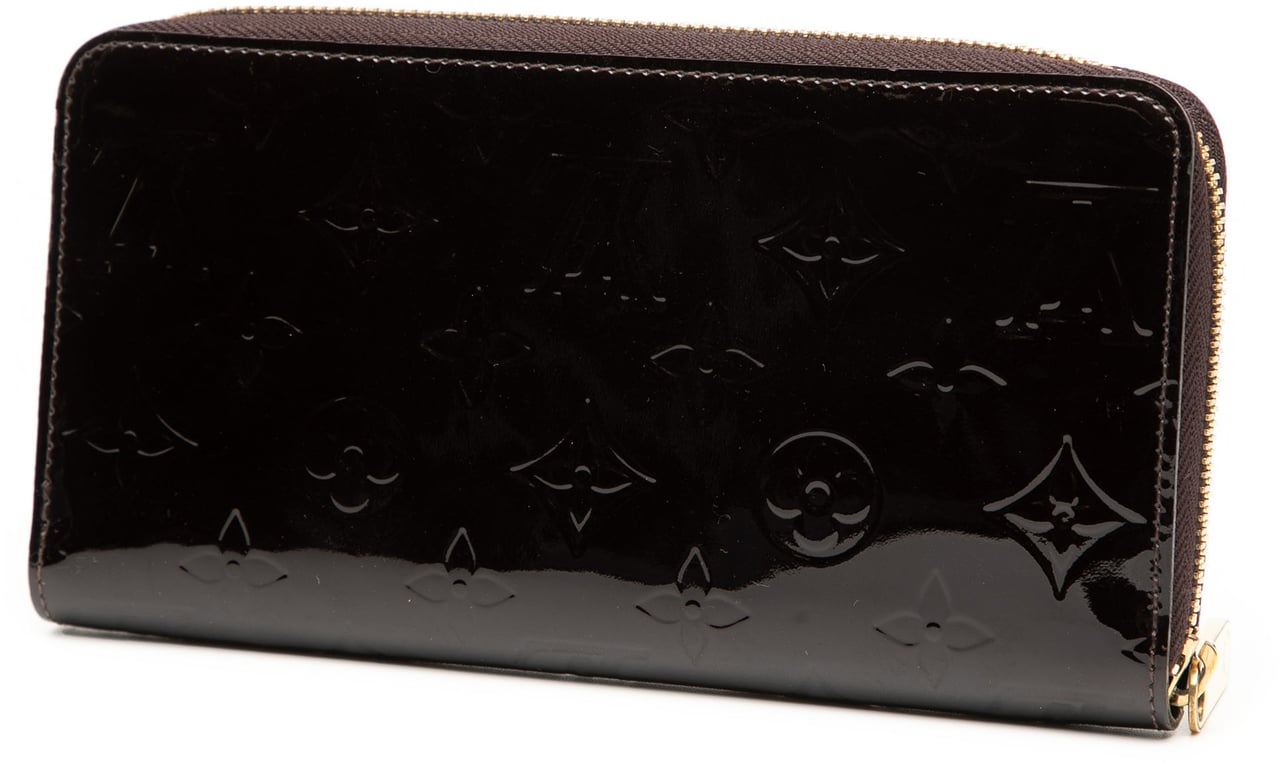 Louis Vuitton Monogram Vernis Zippy Long Wallet Paars