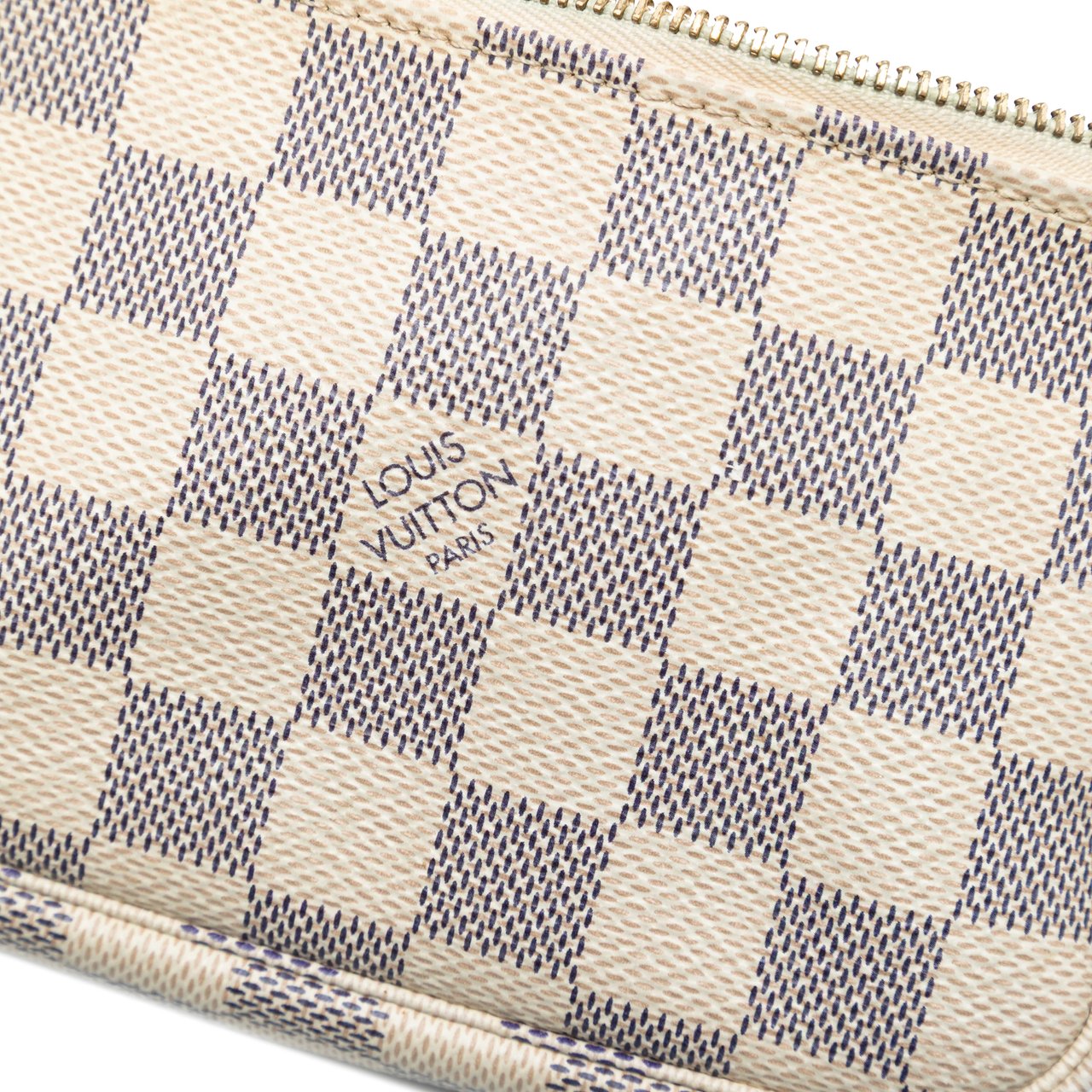 Louis Vuitton Damier Azur Mini Pochette Accessoires Wit