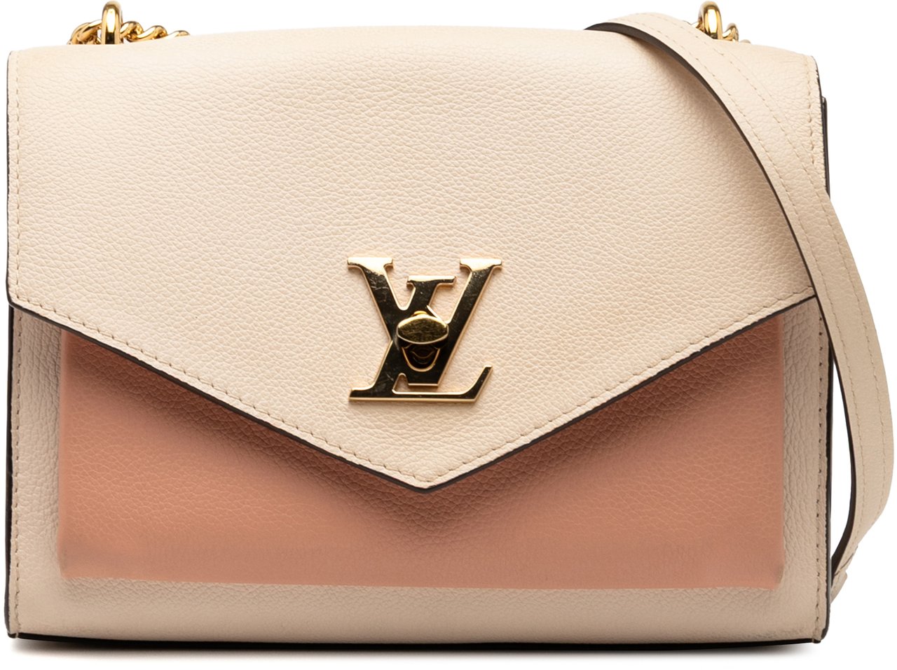 Louis Vuitton Bicolor Leather MyLockMe Chain BB Bruin
