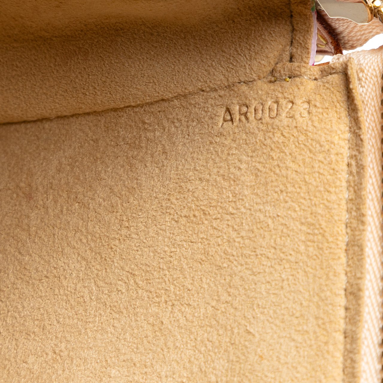 Louis Vuitton Takashi Murakami Monogram Cherry Blossom Pochette Accessoires Bruin