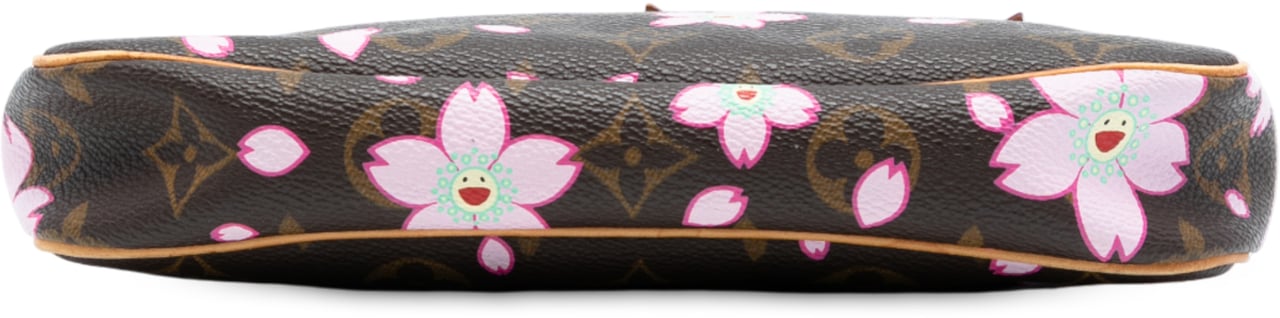 Louis Vuitton Takashi Murakami Monogram Cherry Blossom Pochette Accessoires Bruin