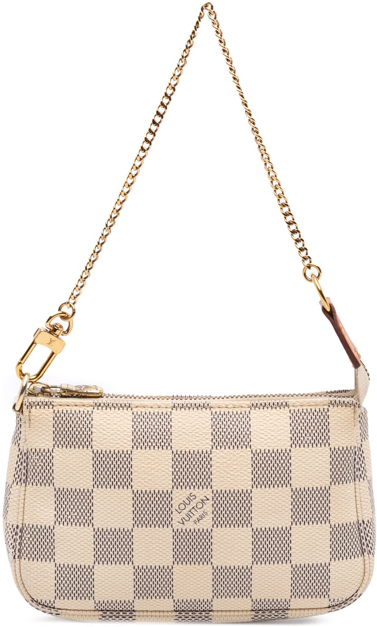 Louis Vuitton Damier Azur Mini Pochette Accessoires Wit