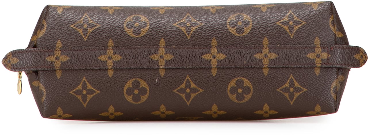 Louis Vuitton Monogram Trousse Demi Ronde Cosmetic Pouch Bruin
