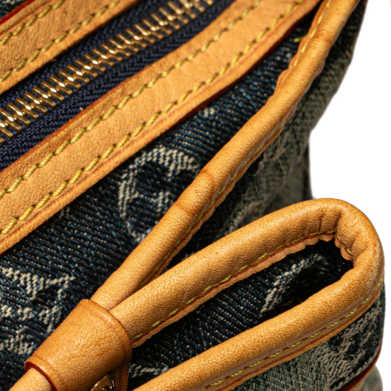 Louis Vuitton Monogram Denim Porte Epaule Raye Cabas MM Blauw