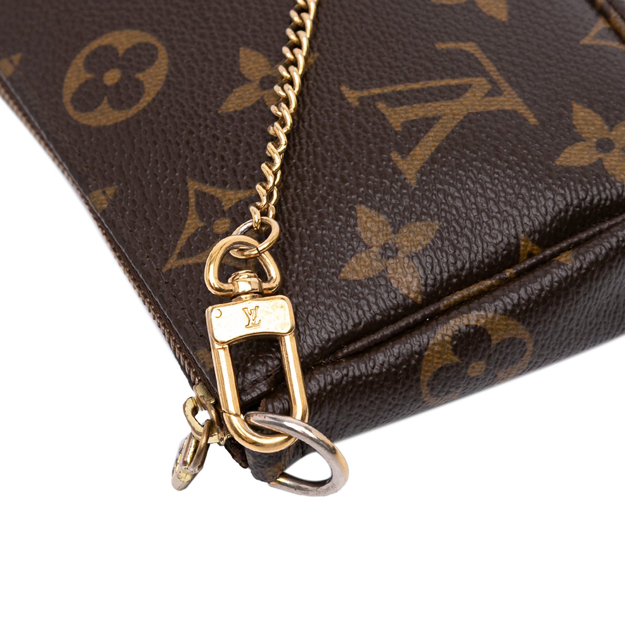 Louis Vuitton Monogram Mini Pochette Accessoires Bruin