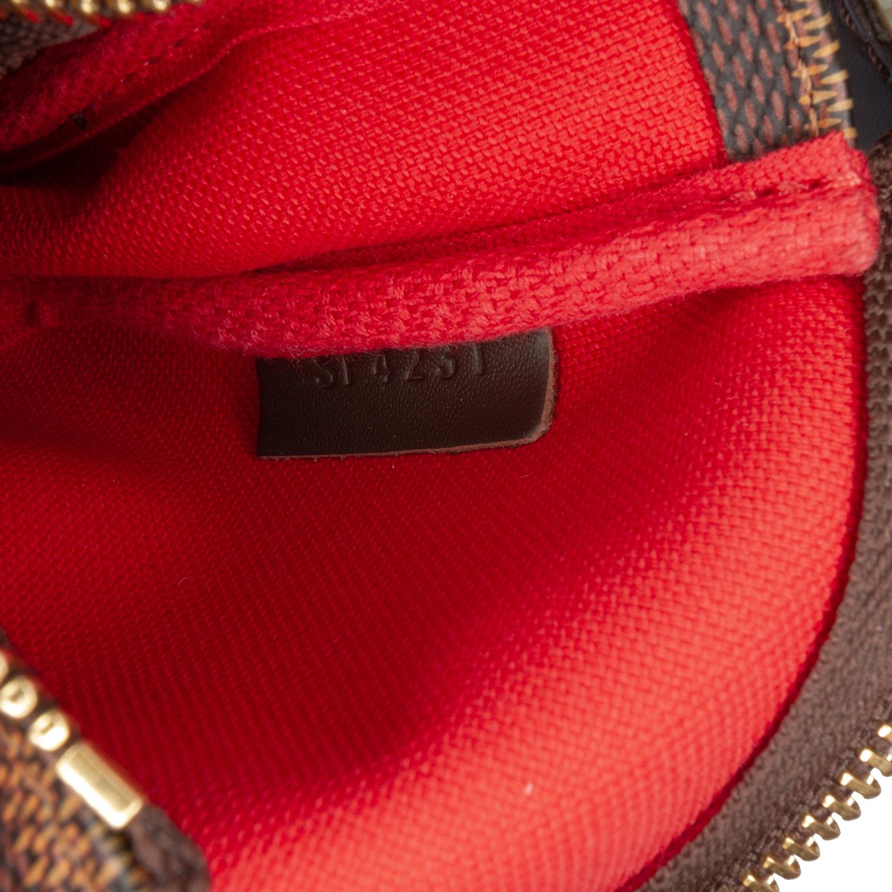 Louis Vuitton Damier Ebene Mini Pochette Accessoires Bruin