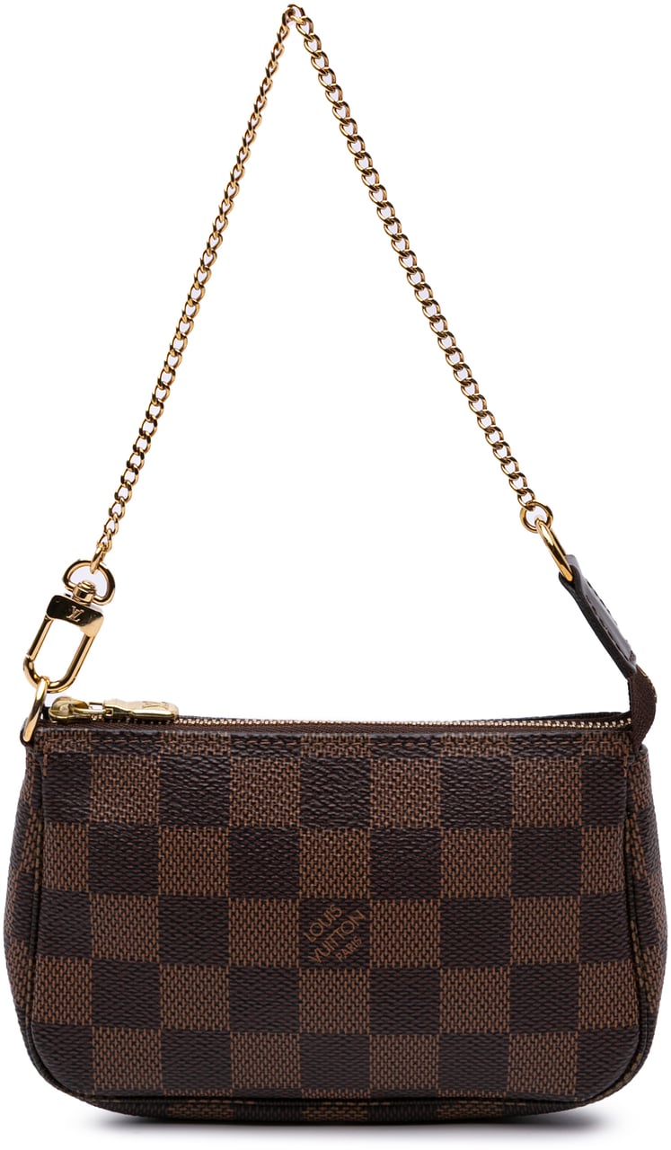Louis Vuitton Damier Ebene Mini Pochette Accessoires Bruin