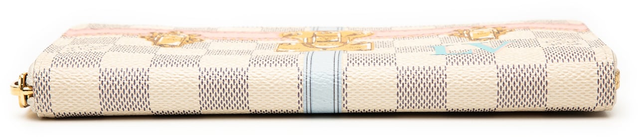 Louis Vuitton Damier Azur Summer Trunks Zippy Long Wallet Wit