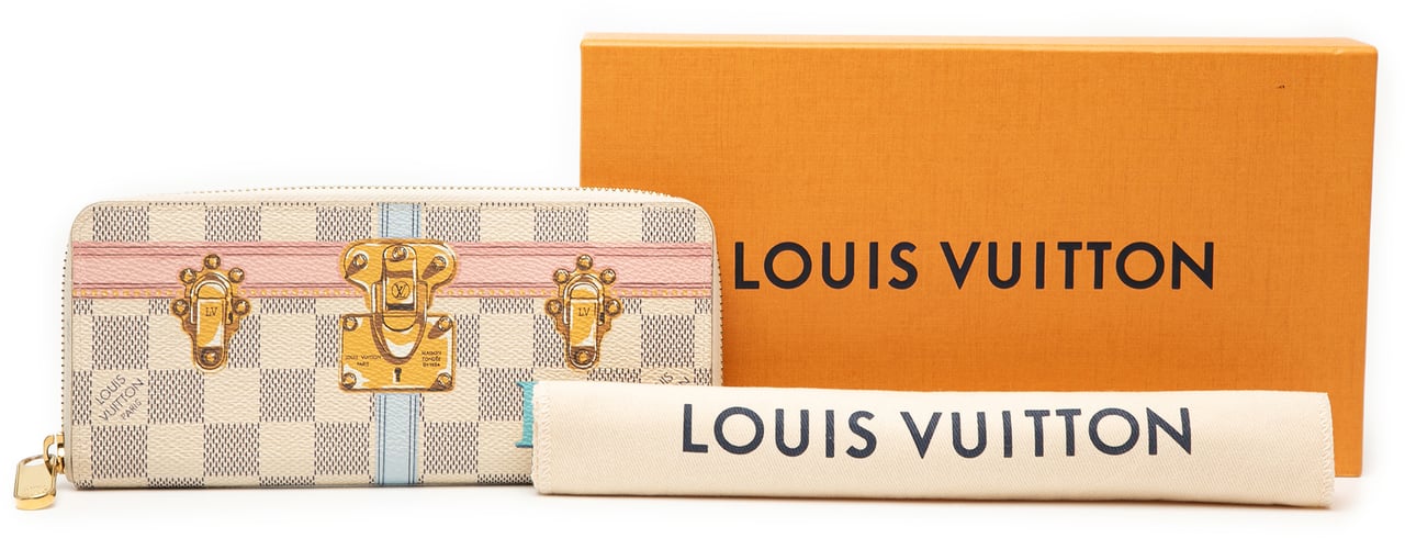 Louis Vuitton Damier Azur Summer Trunks Zippy Long Wallet Wit