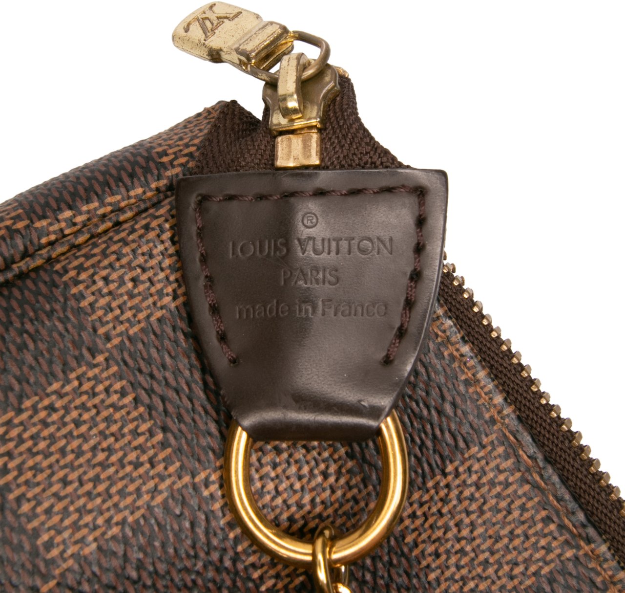 Louis Vuitton Damier Ebene Mini Pochette Accessoires Bruin