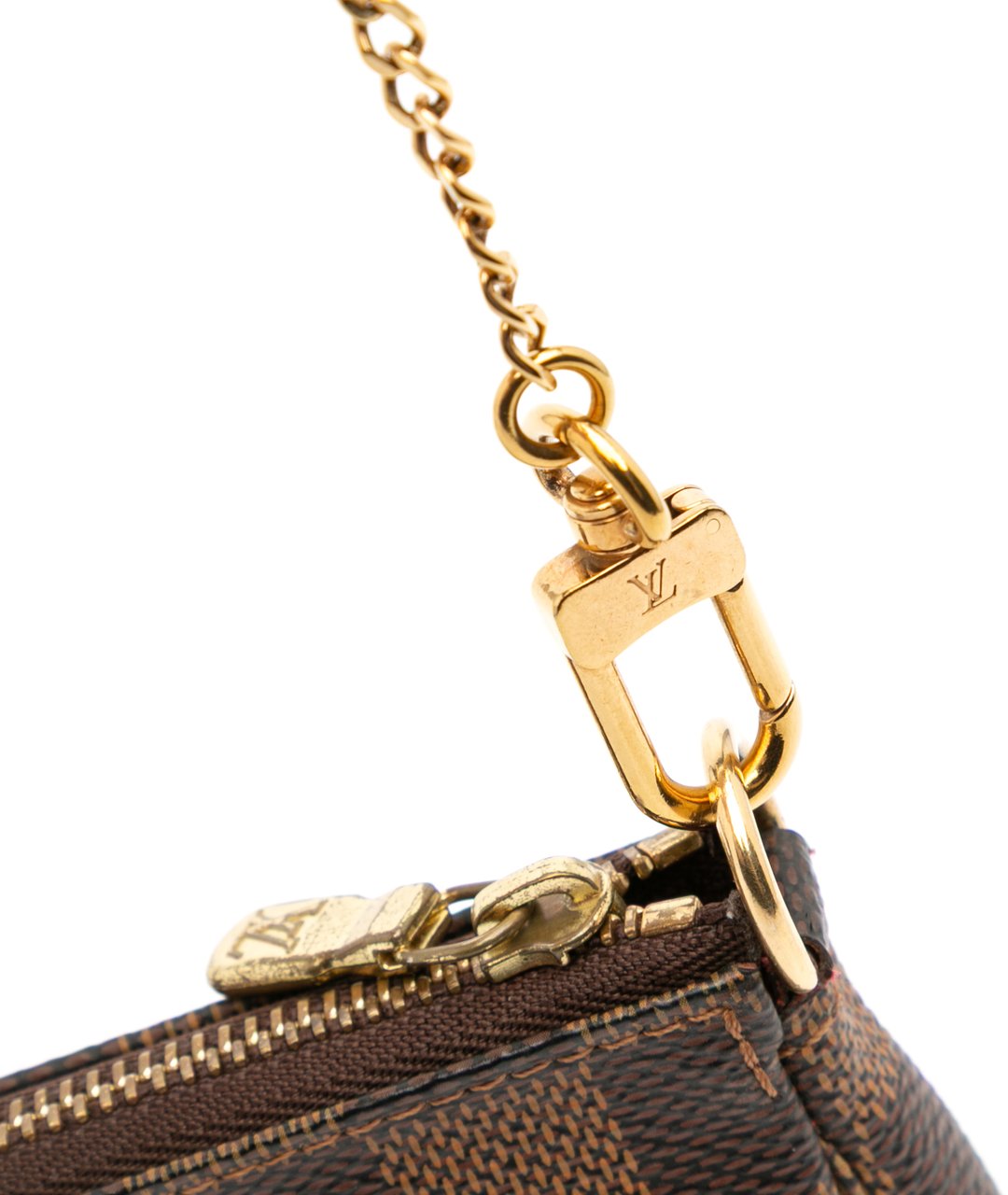Louis Vuitton Damier Ebene Mini Pochette Accessoires Bruin