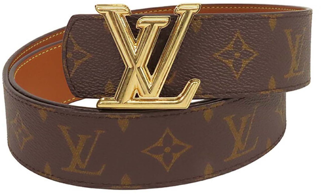 Louis Vuitton Monogram Initiales Reversible Belt Bruin