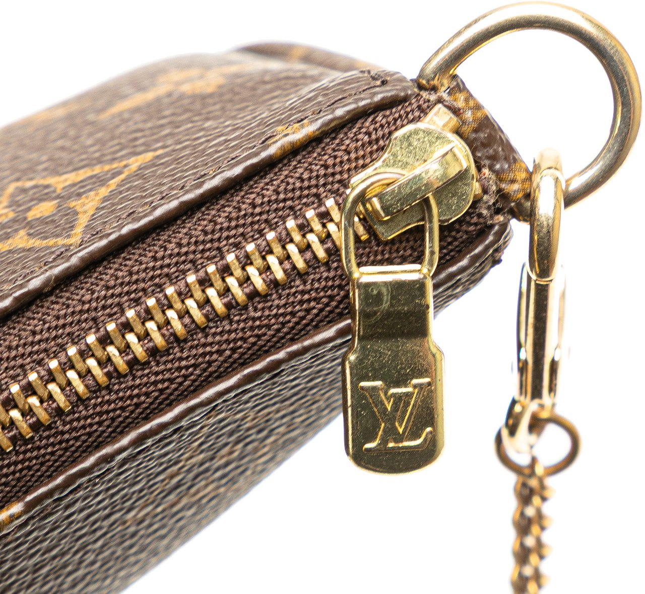 Louis Vuitton Monogram Mini Pochette Accessoires Bruin