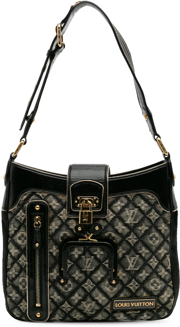 Louis Vuitton Quilted Monogram Denim Musette Grijs