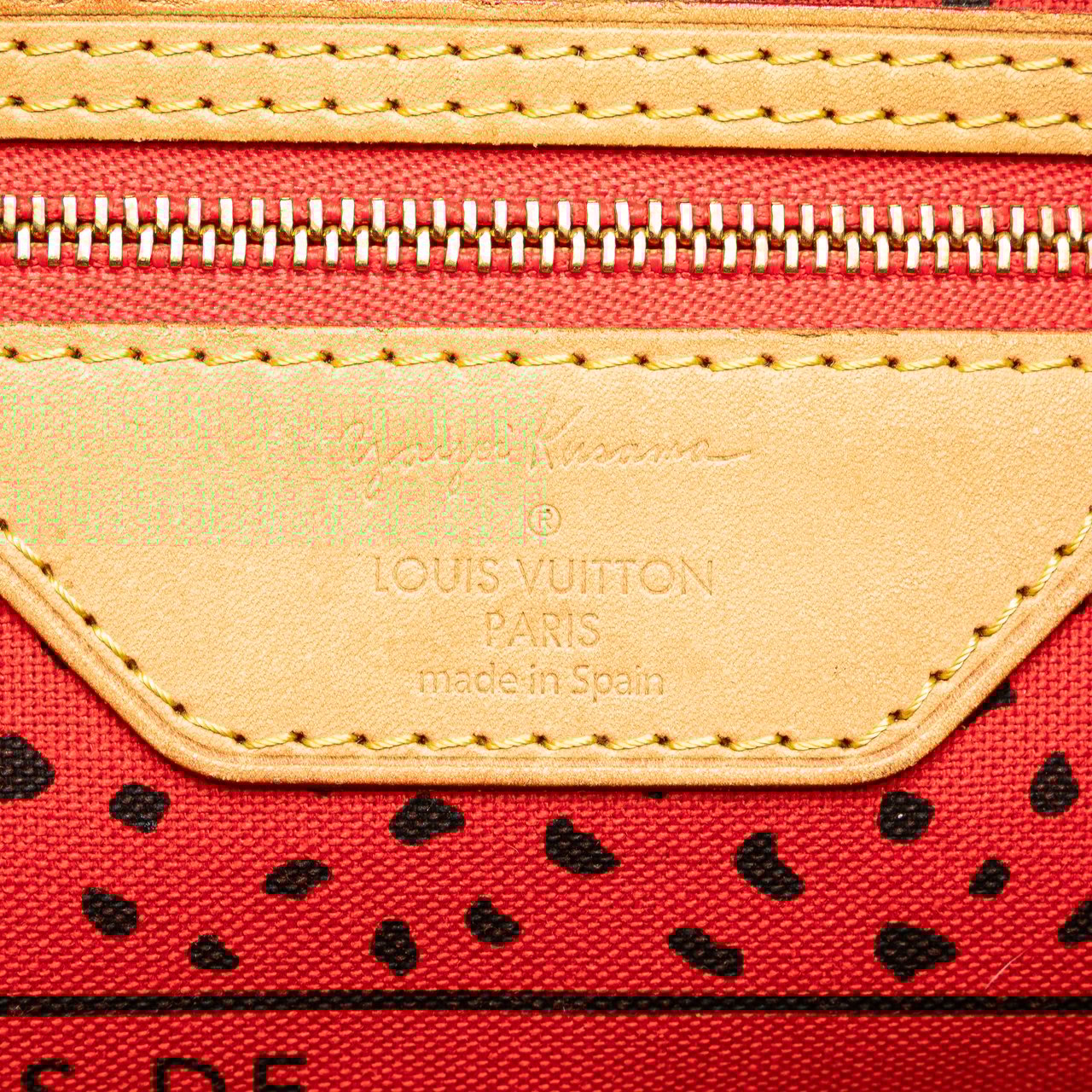 Louis Vuitton Yayoi Kusama Monogram Neverfull MM Rood