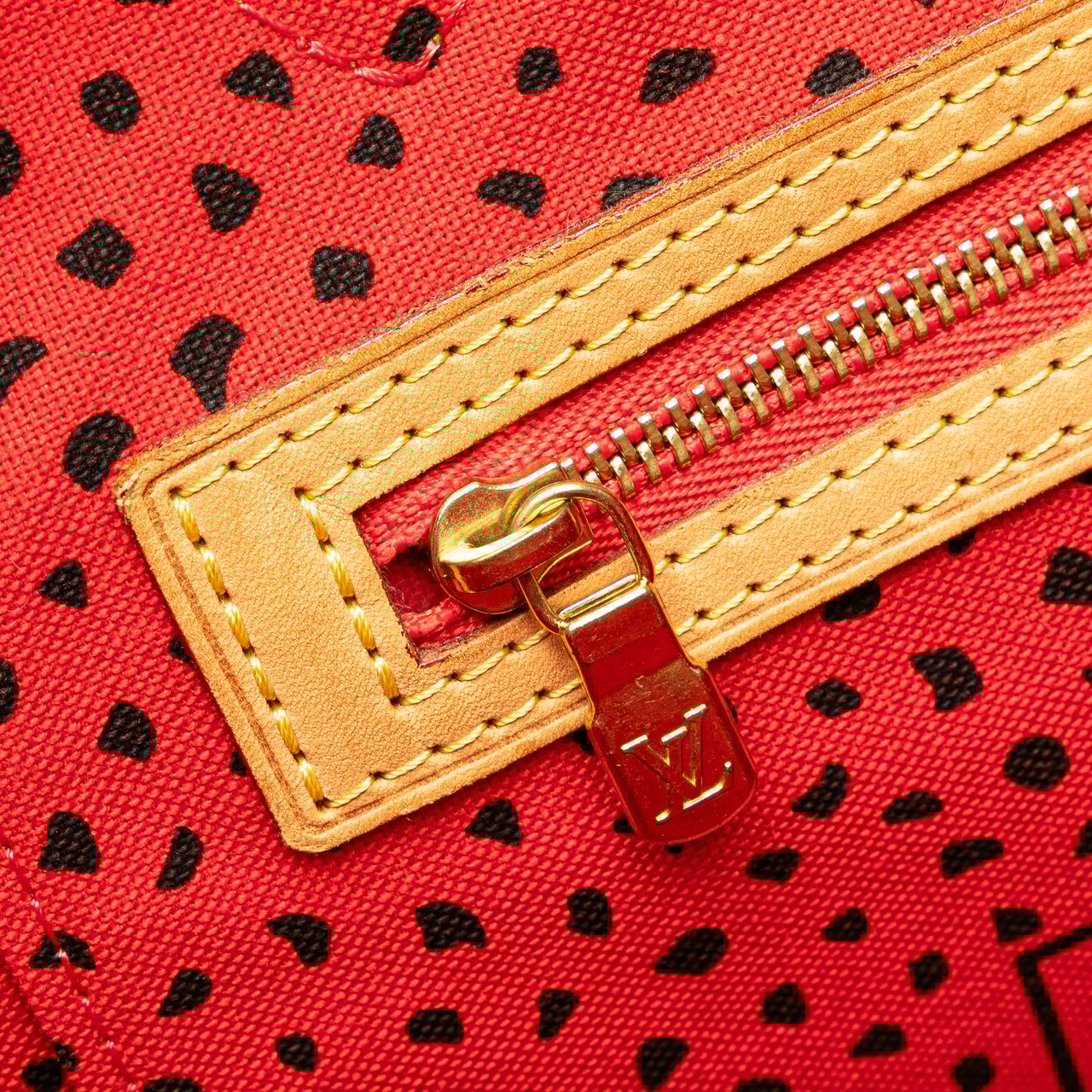 Louis Vuitton Yayoi Kusama Monogram Neverfull MM Rood