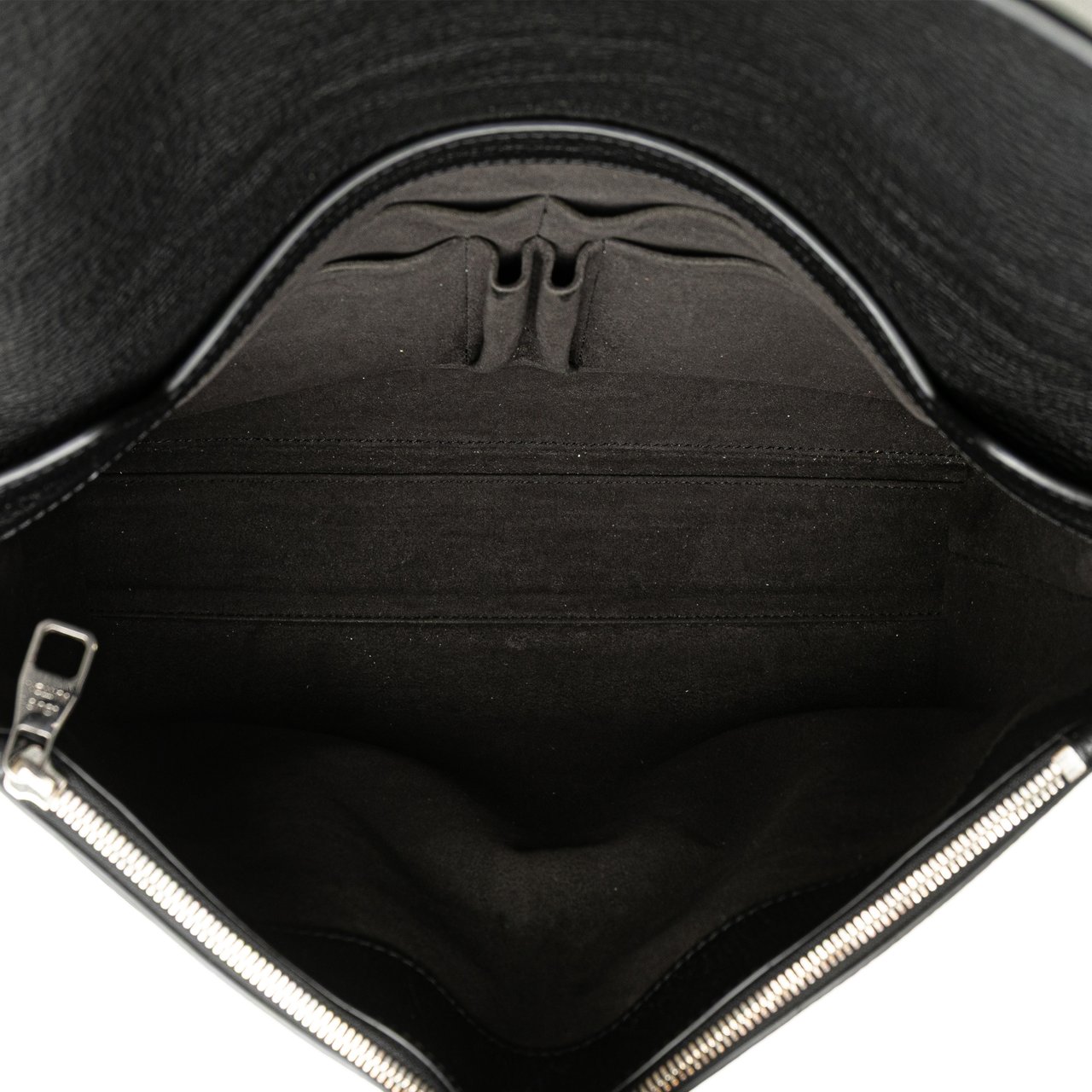 Louis Vuitton Taurillon Serviette Dorian Briefcase Zwart