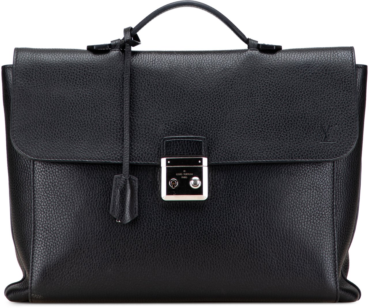 Louis Vuitton Taurillon Serviette Dorian Briefcase Zwart