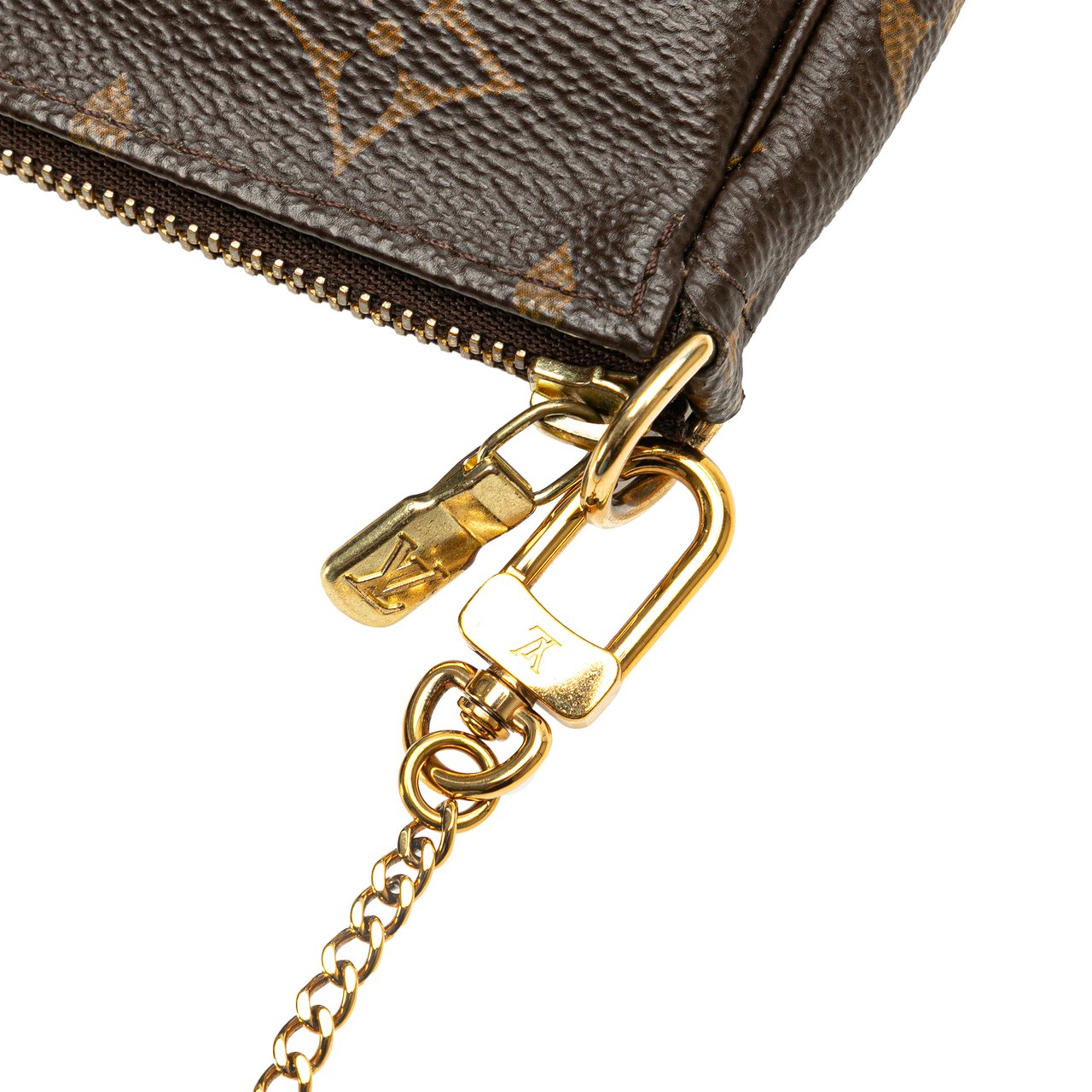 Louis Vuitton Monogram Mini Pochette Accessoires Bruin