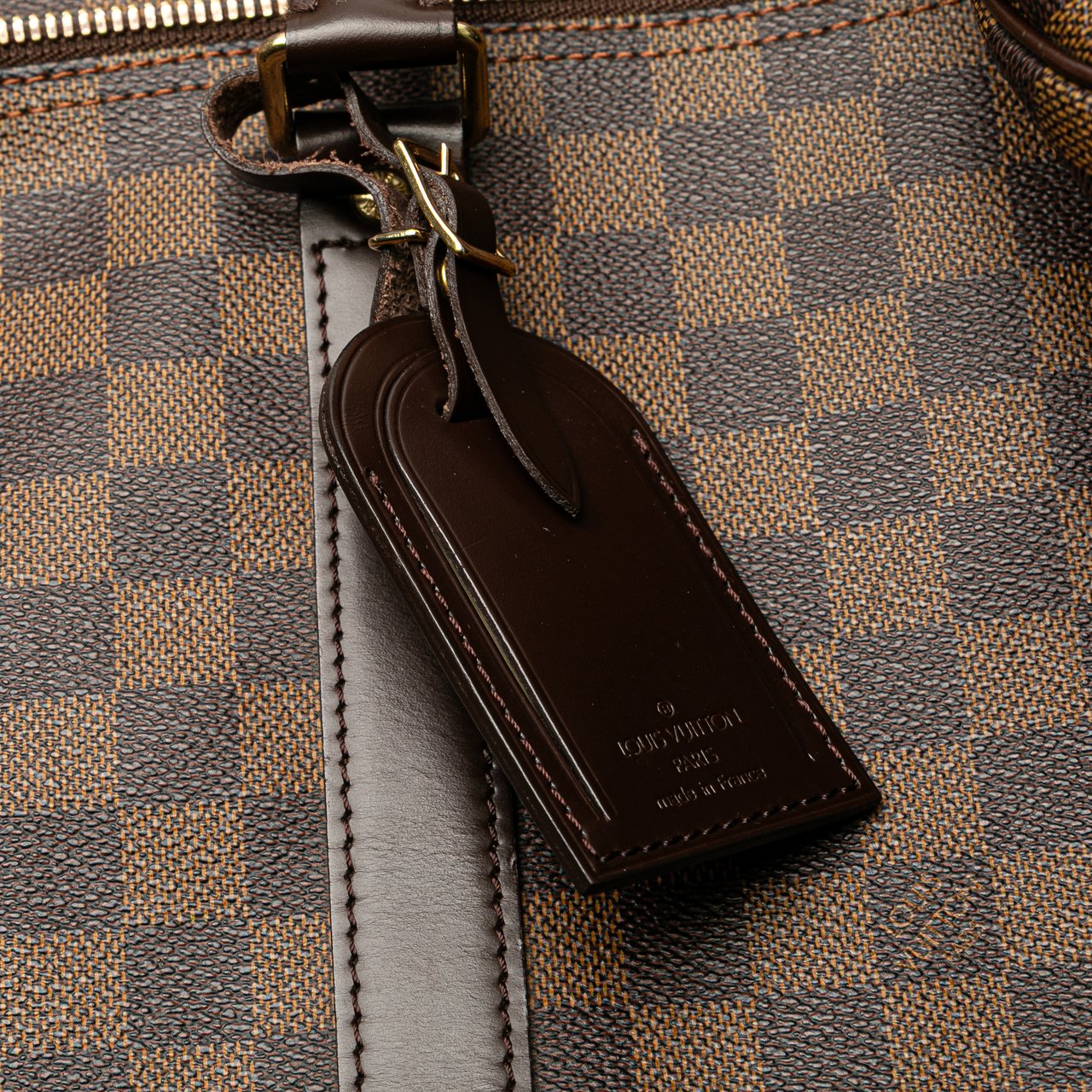 Louis Vuitton Damier Ebene Keepall Bandouliere 55 Bruin