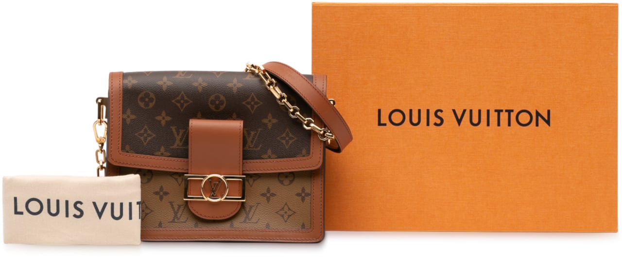 Louis Vuitton Monogram Reverse Dauphine MM Bruin