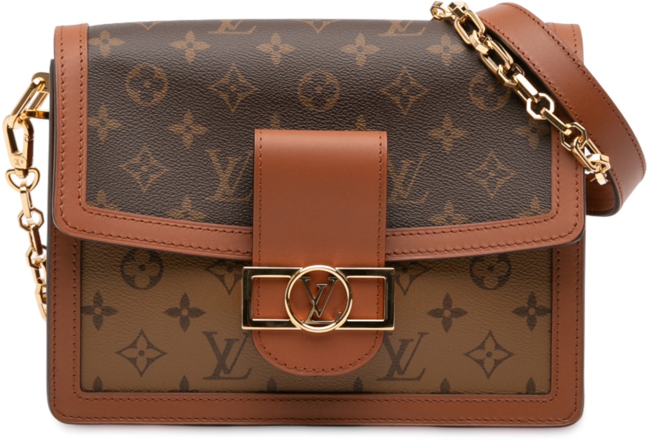Louis Vuitton Monogram Reverse Dauphine MM Bruin