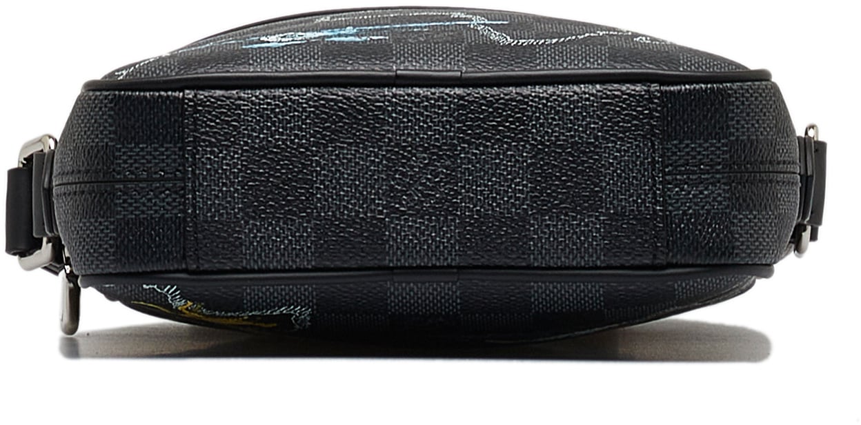 Louis Vuitton Damier Graphite Renaissance Map Danube Slim PM Zwart