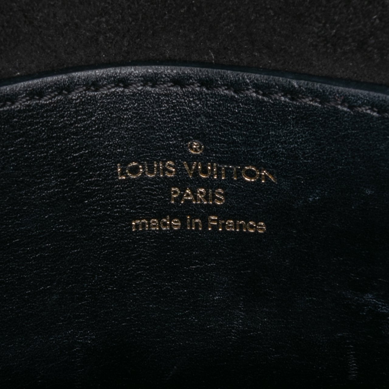 Louis Vuitton Limited Edition Calfskin and Monogram Reverse Studded Night Lights Twist MM Zwart