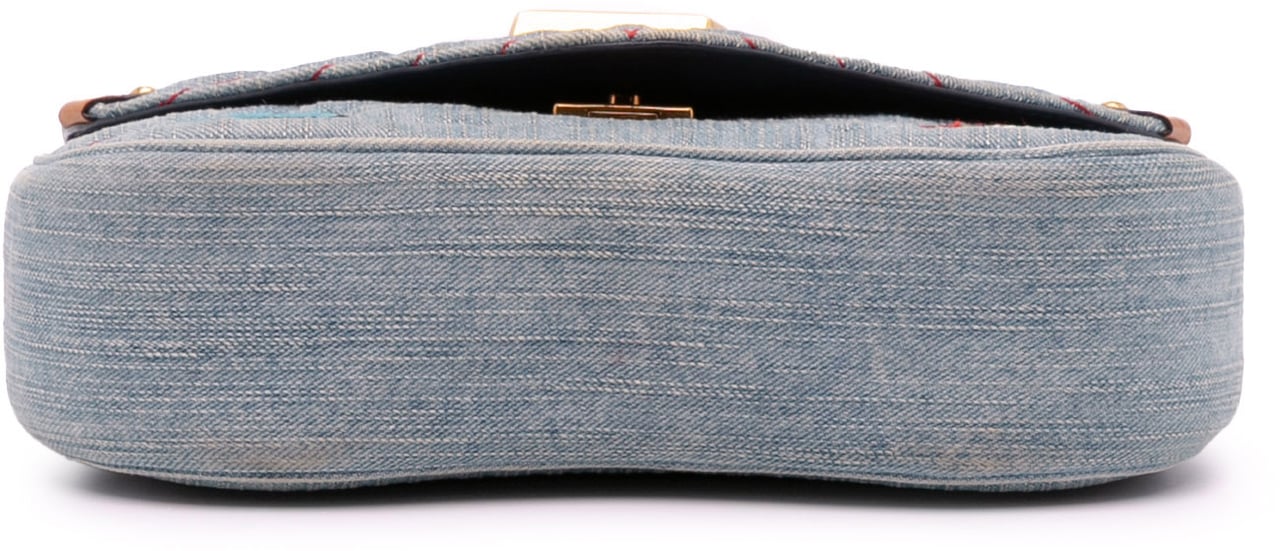 Louis Vuitton Limited Edition Denim Patches New Wave Chain MM Blauw