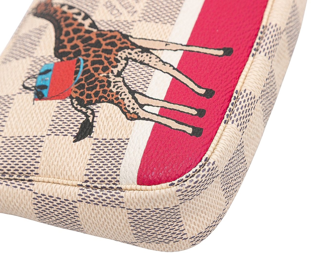 Louis Vuitton Damier Azur Giraffe Mini Pochette Accessoires Wit