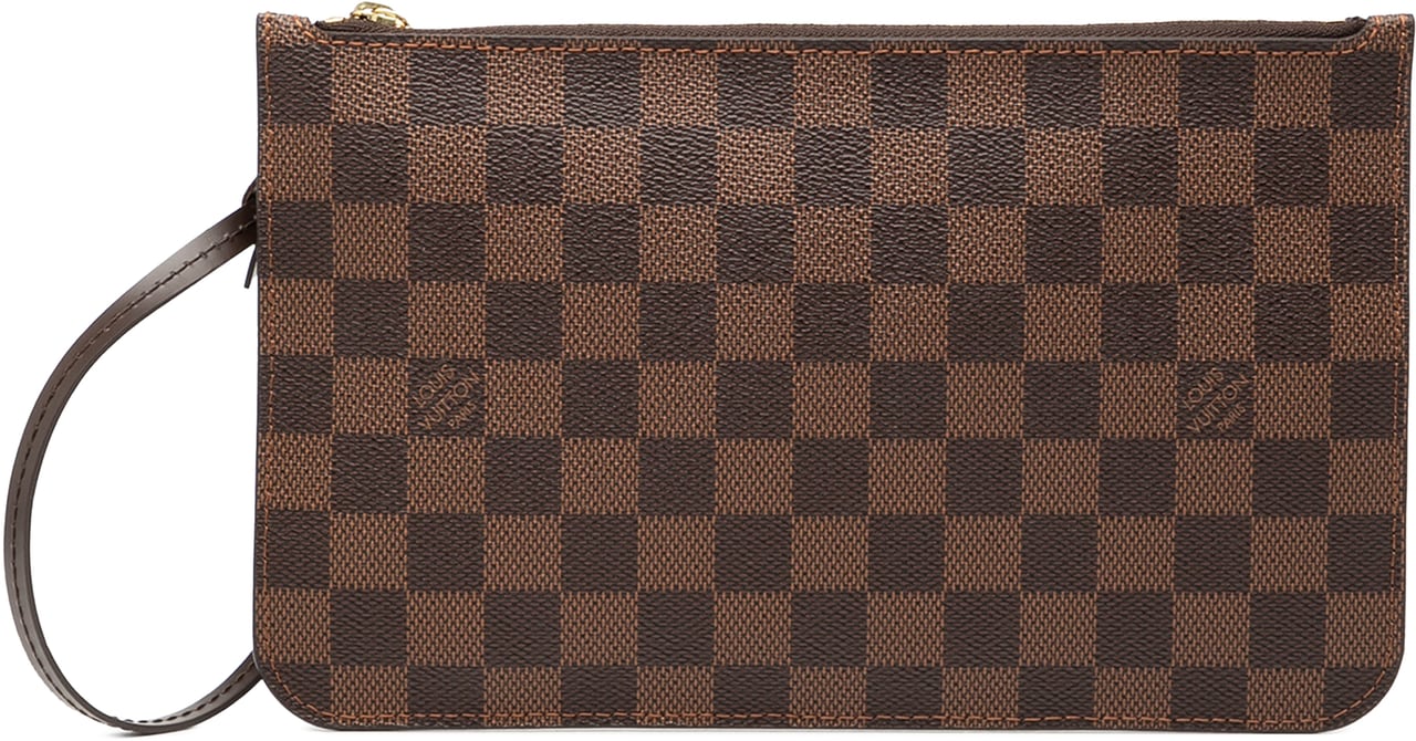 Louis Vuitton Damier Ebene Neverfull Pouch MM Bruin