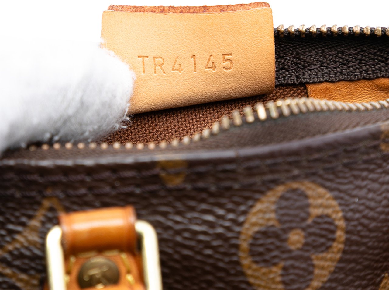 Louis Vuitton Monogram Nano Speedy Bandouliere Bruin